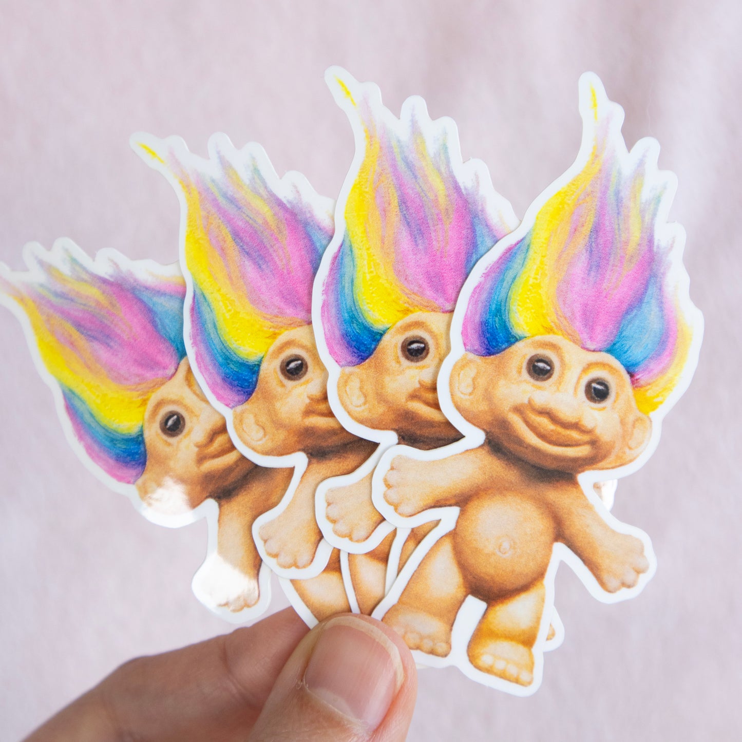 90s Rainbow Troll Doll Gloss Vinyl Sticker