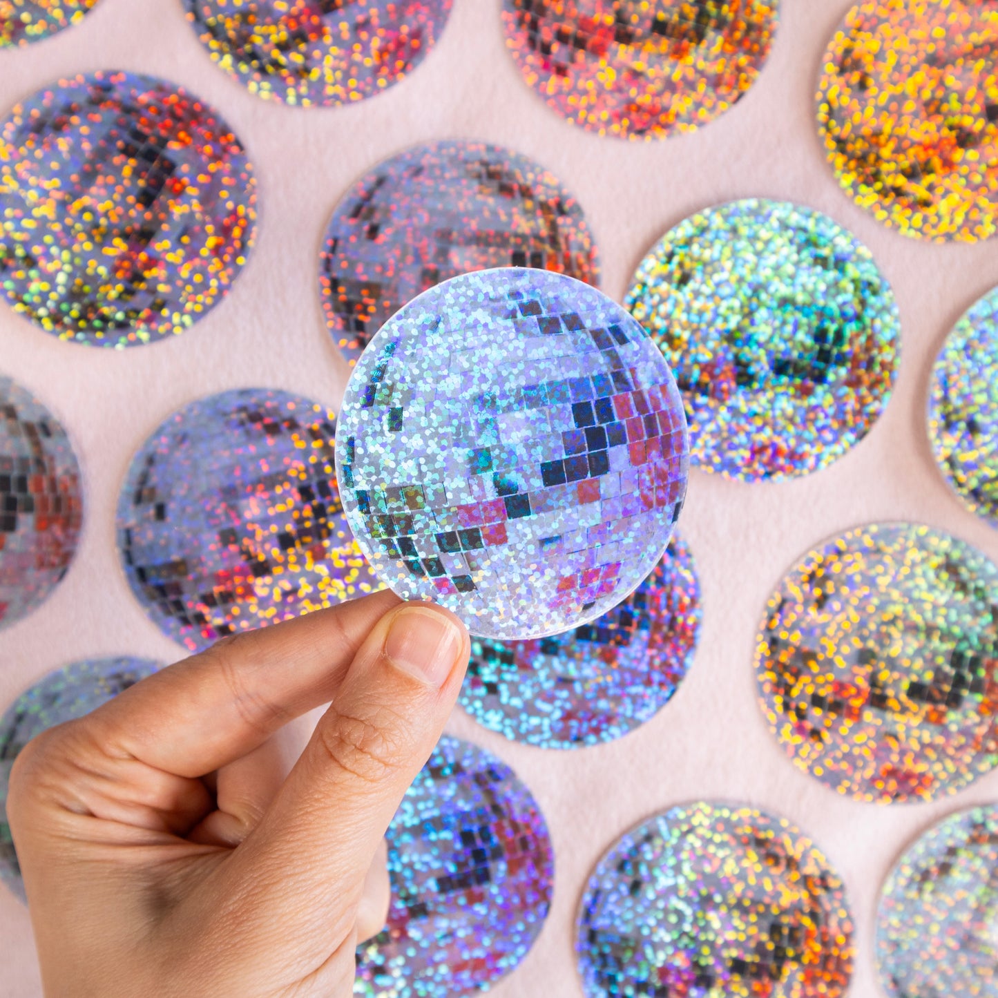 Shiny Disco Ball Glitter Sticker