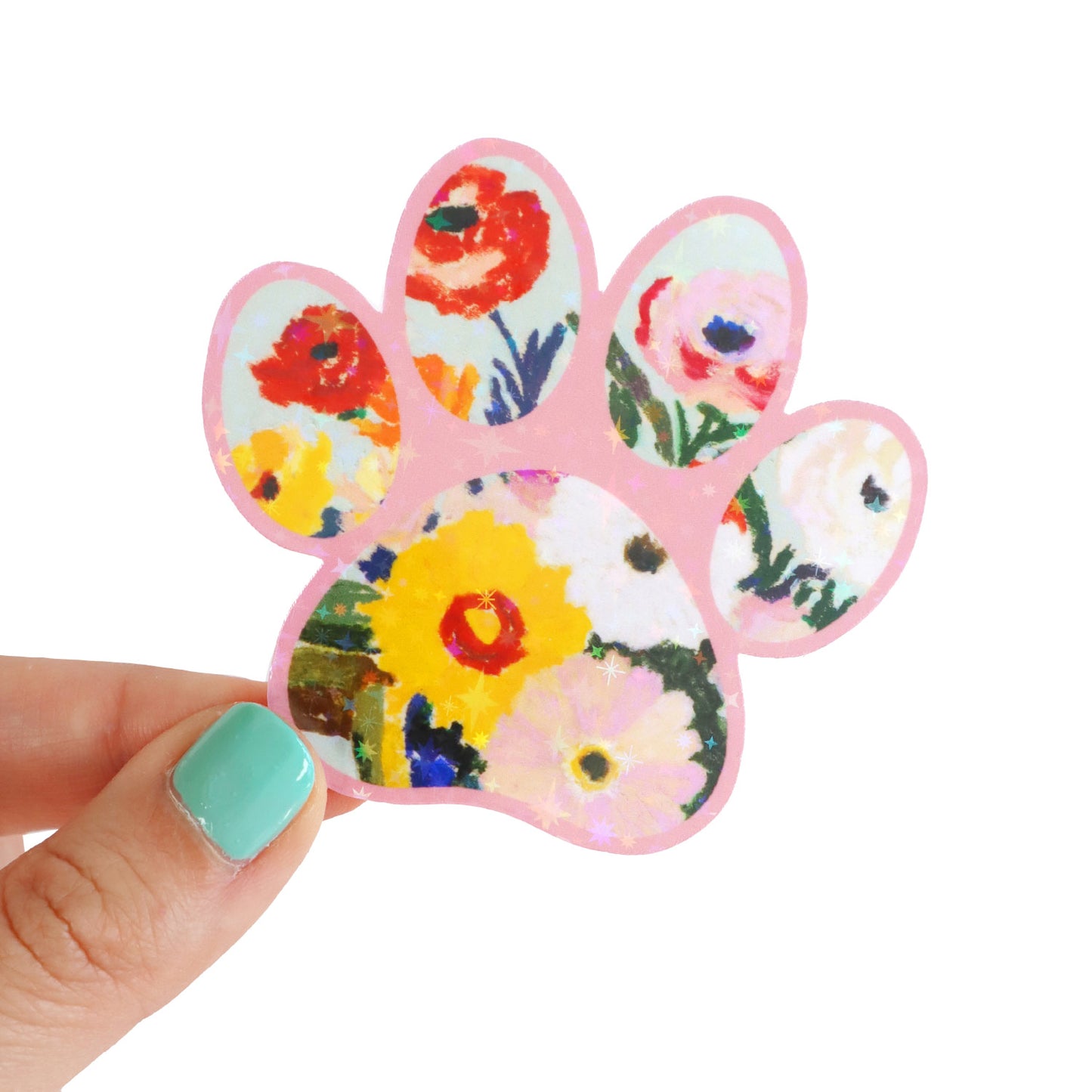 Puppy Paw Prints Glitter Stickers (3 Designs)