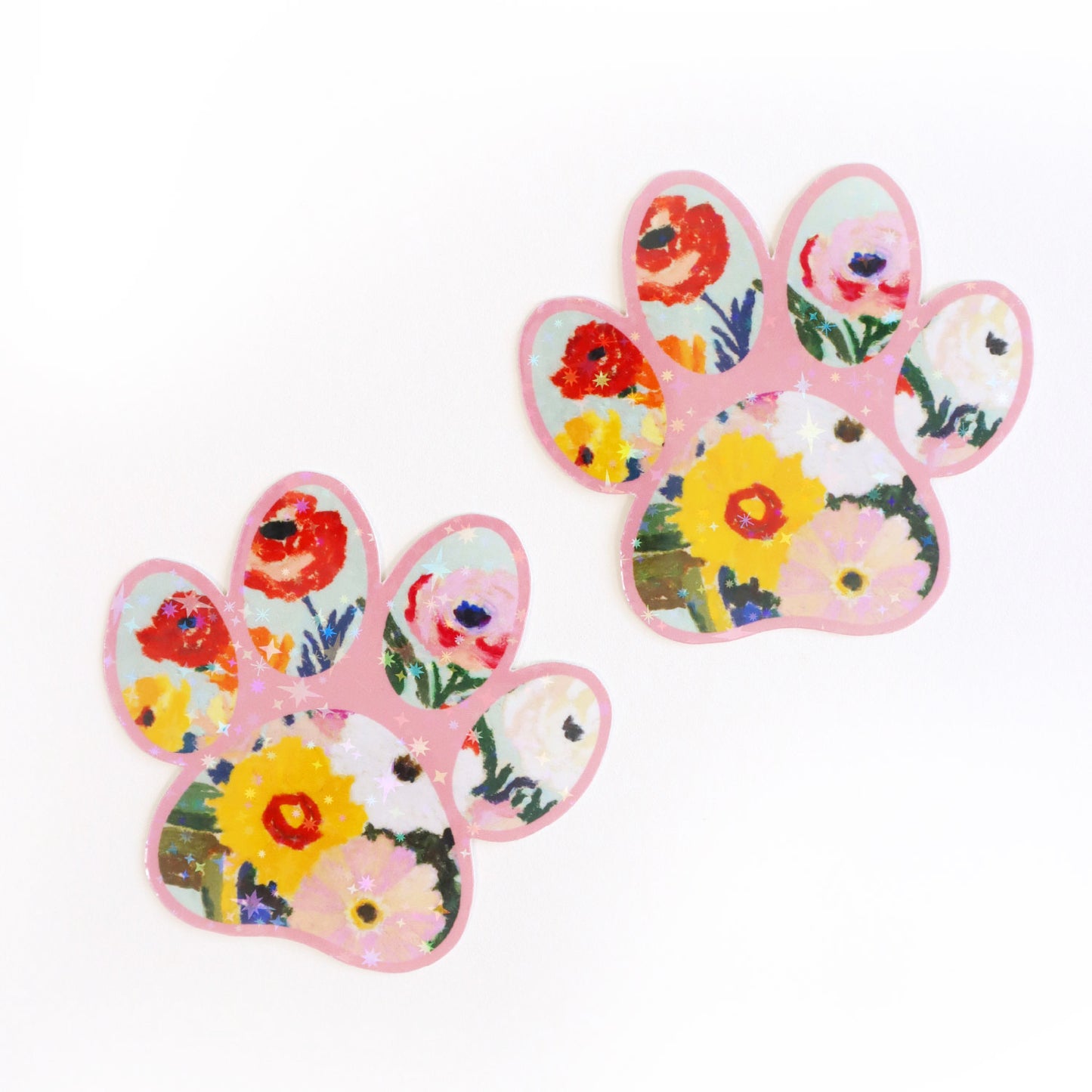 Puppy Paw Prints Glitter Stickers (3 Designs)