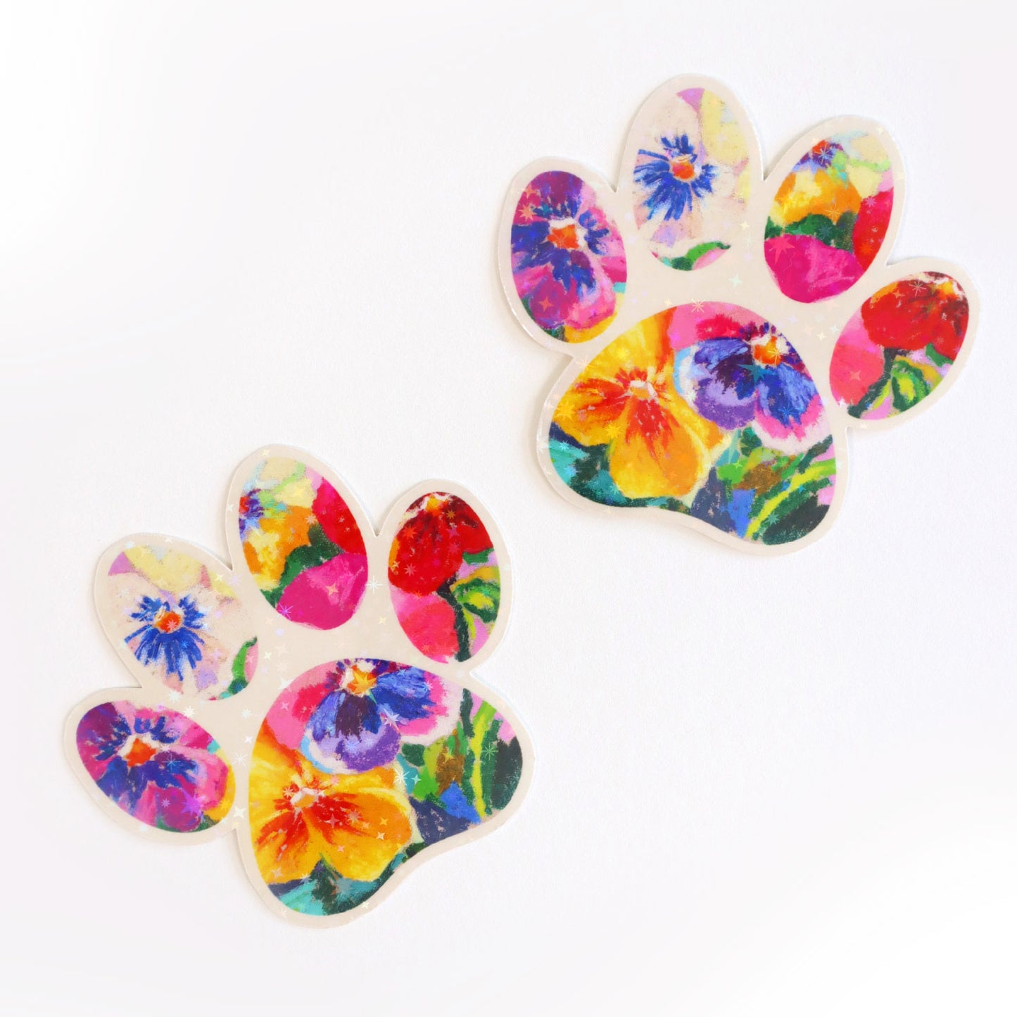 Puppy Paw Prints Glitter Stickers (3 Designs)