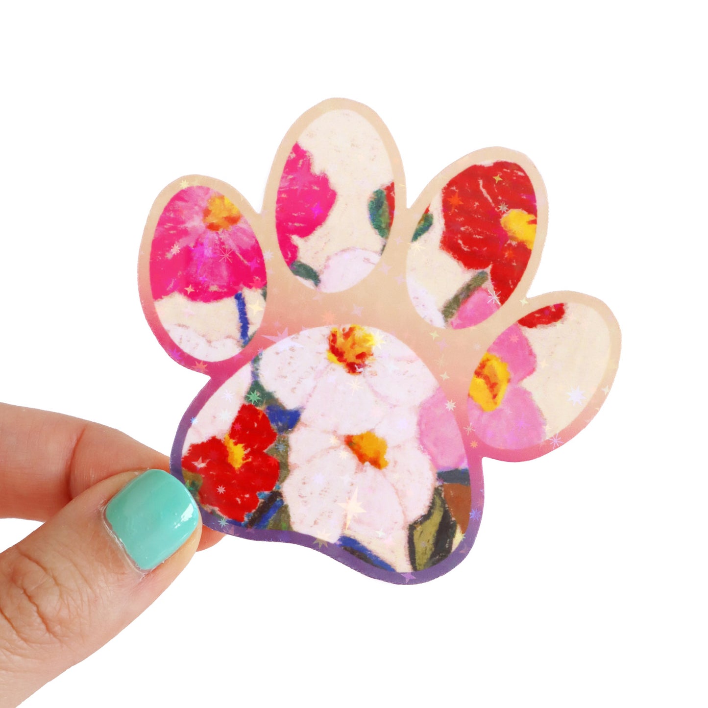 Puppy Paw Prints Glitter Stickers (3 Designs)