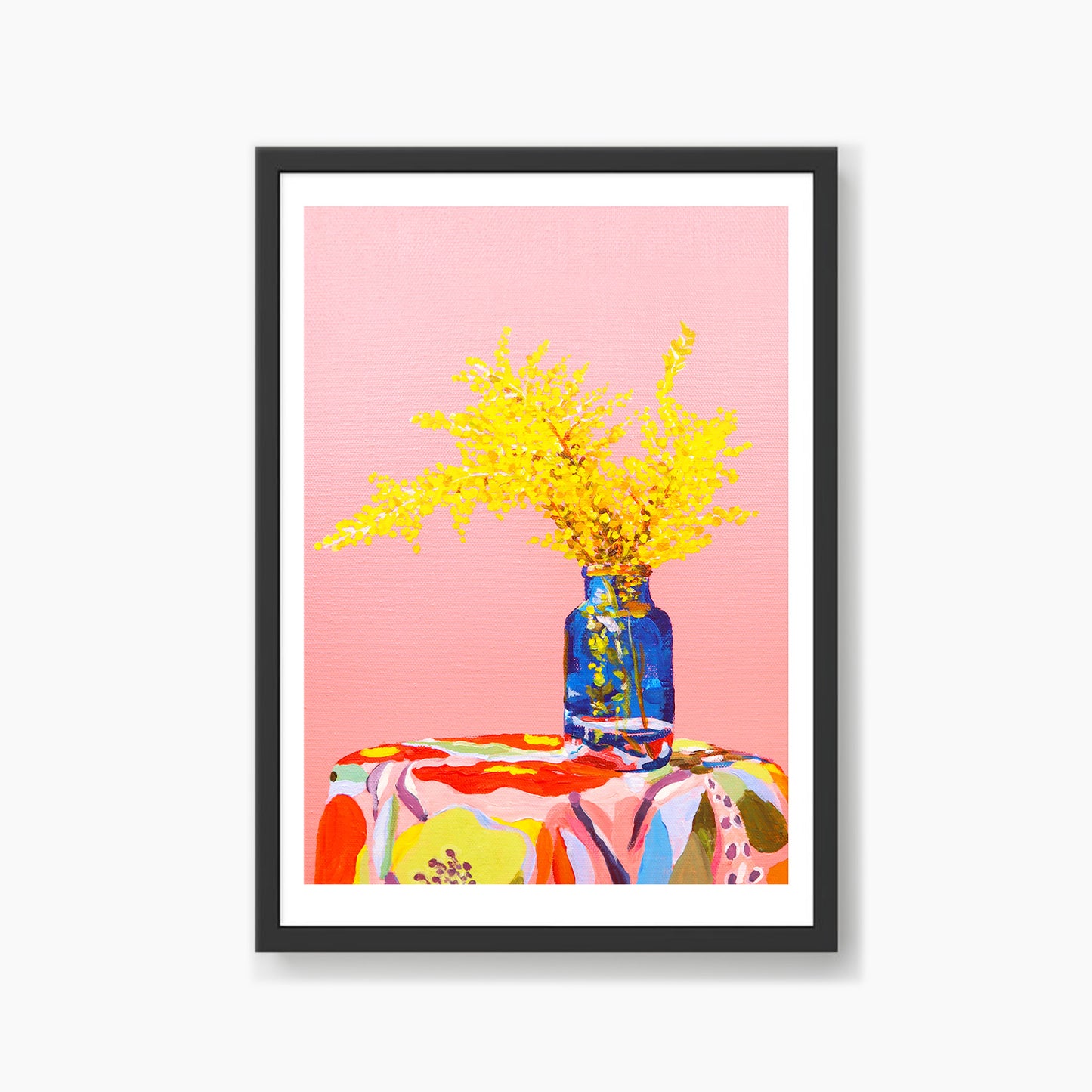Pink Wattle Still Life Art Print