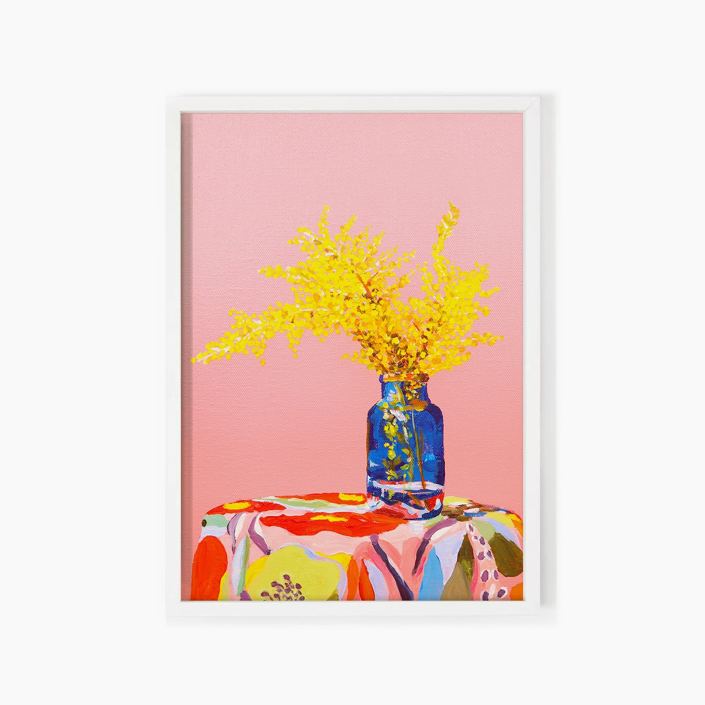 Pink Wattle Still Life Art Print