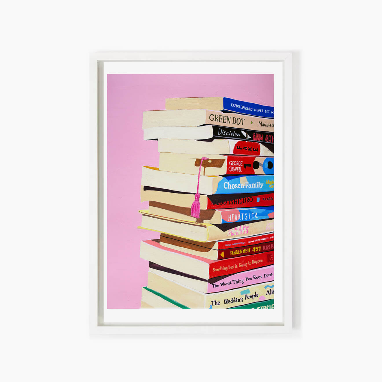 Book Stack Art Print