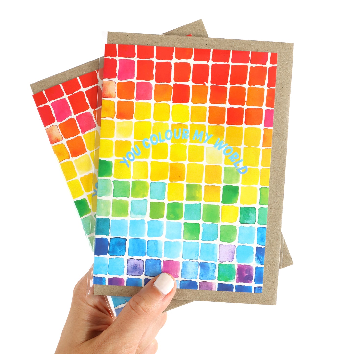 You Colour My World - Rainbow Greeting Card