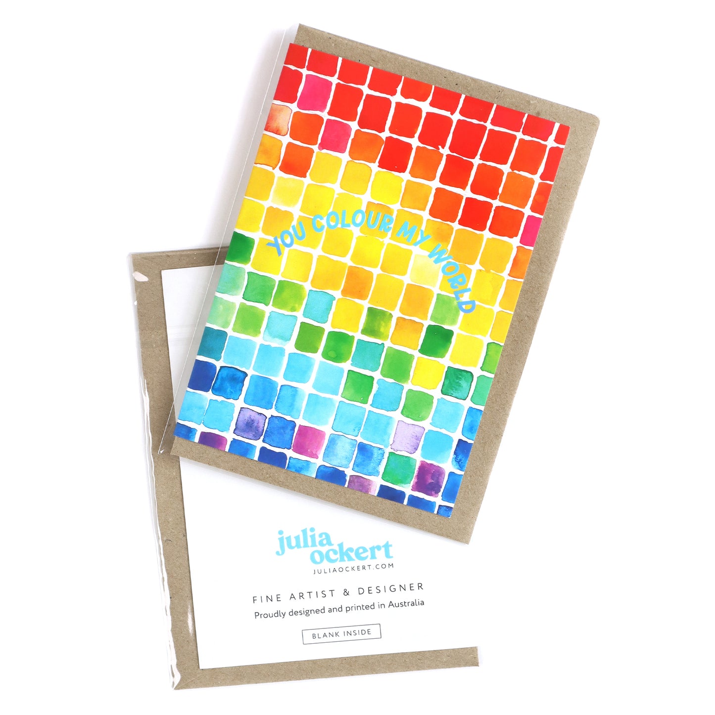 You Colour My World - Rainbow Greeting Card
