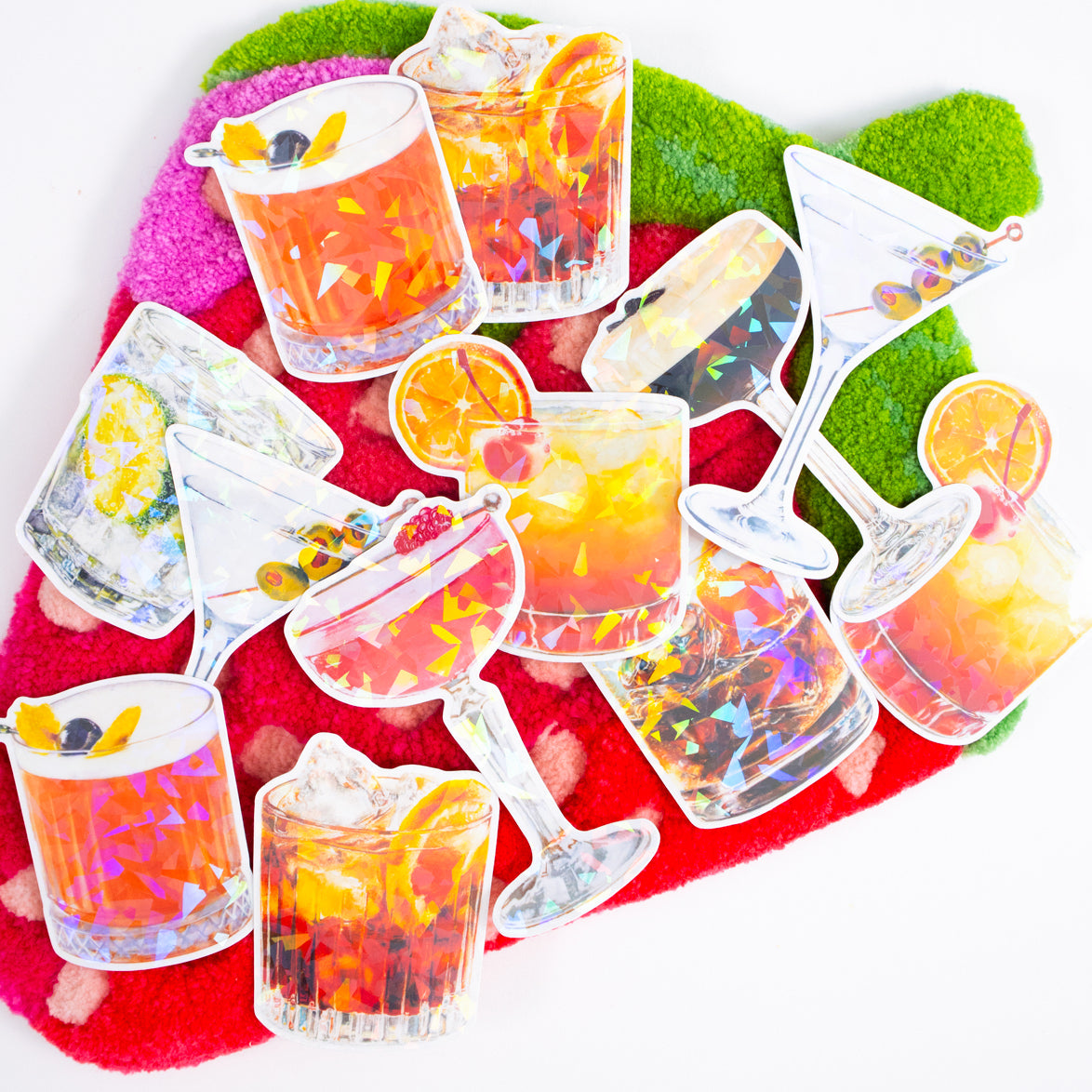 Tequila Sunrise Cocktail Prism Vinyl Sticker