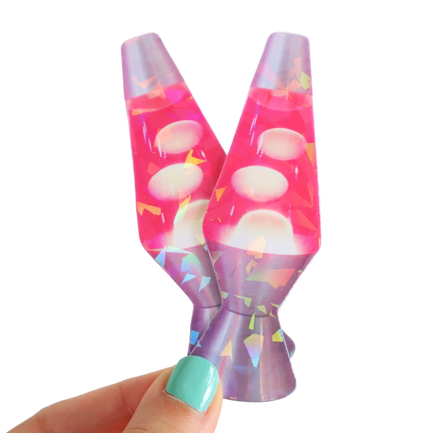 Pink Lava Lamp Glitter Sticker