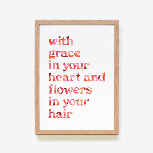 Grace In Your Heart Art Quote