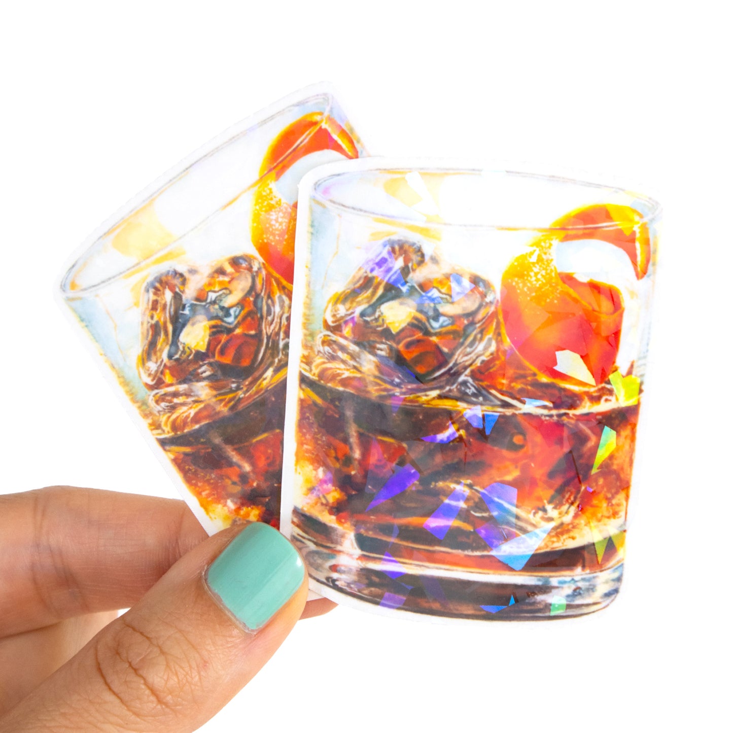 Old Fashioned Cocktail Prism Vinyl Sticker
