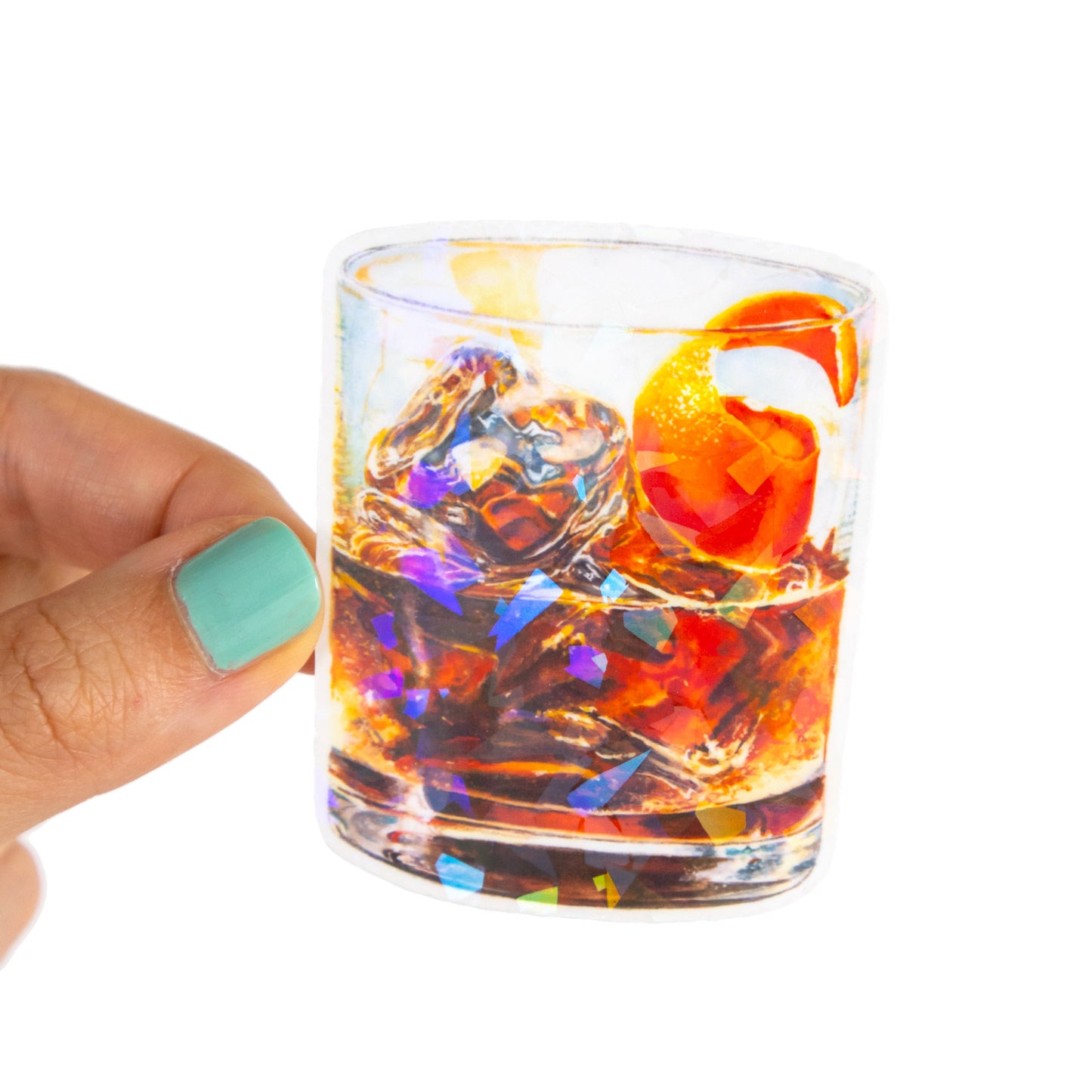 Old Fashioned Cocktail Prism Vinyl Sticker