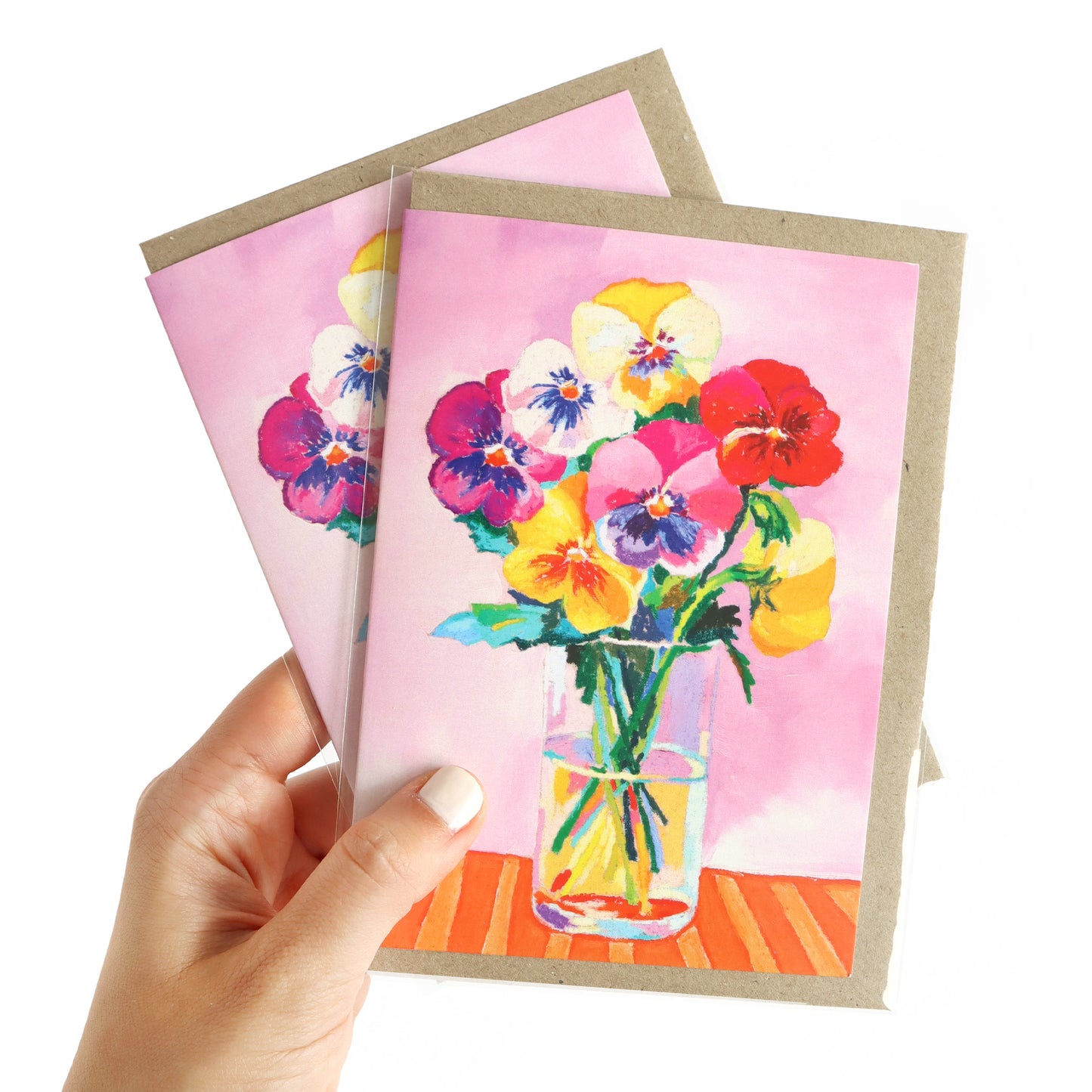 Precious Pansy Flowers Greeting Card