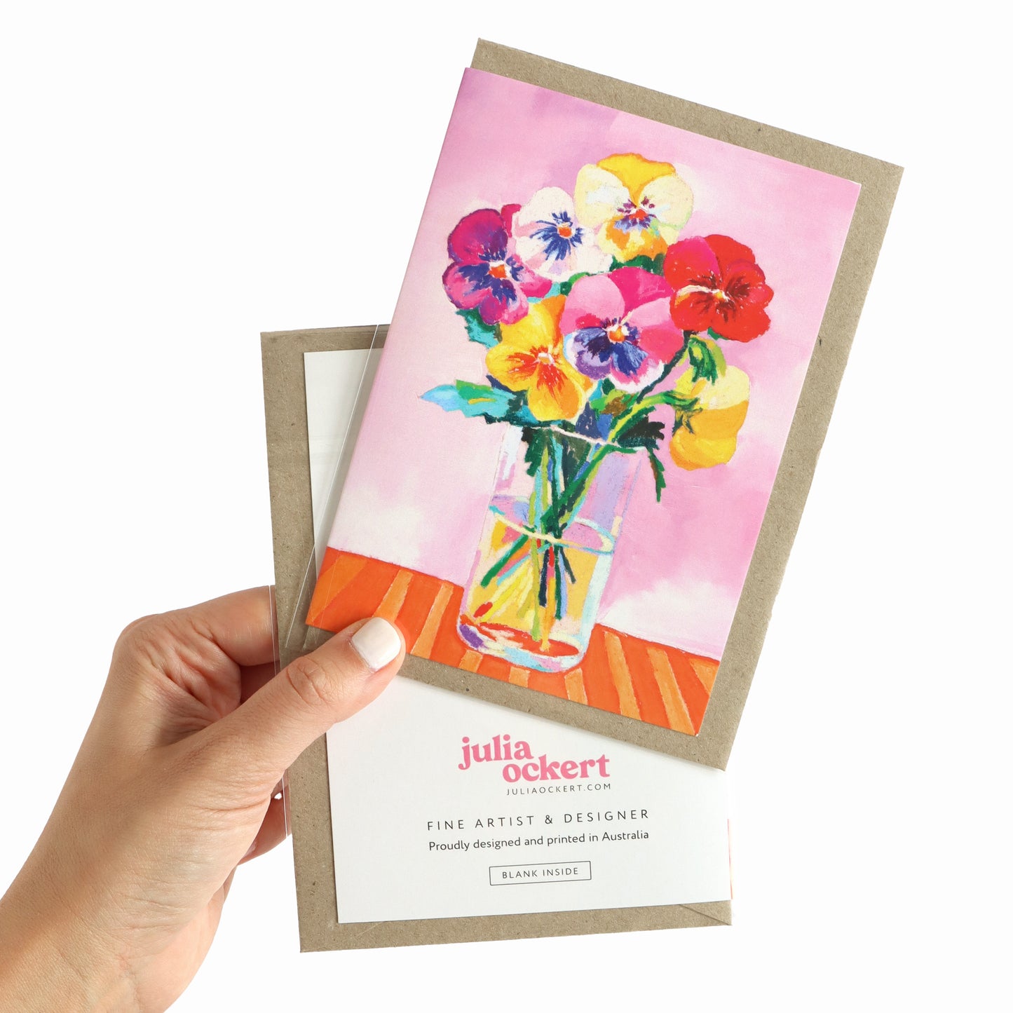 Precious Pansy Flowers Greeting Card