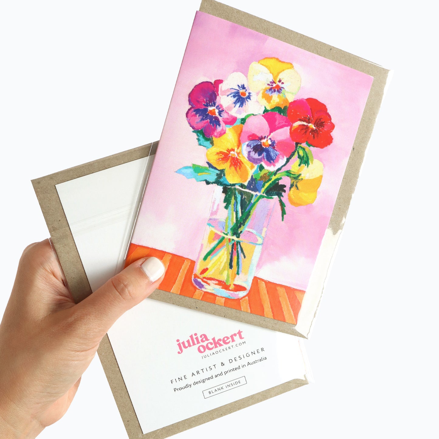 Precious Pansy Flowers Greeting Card