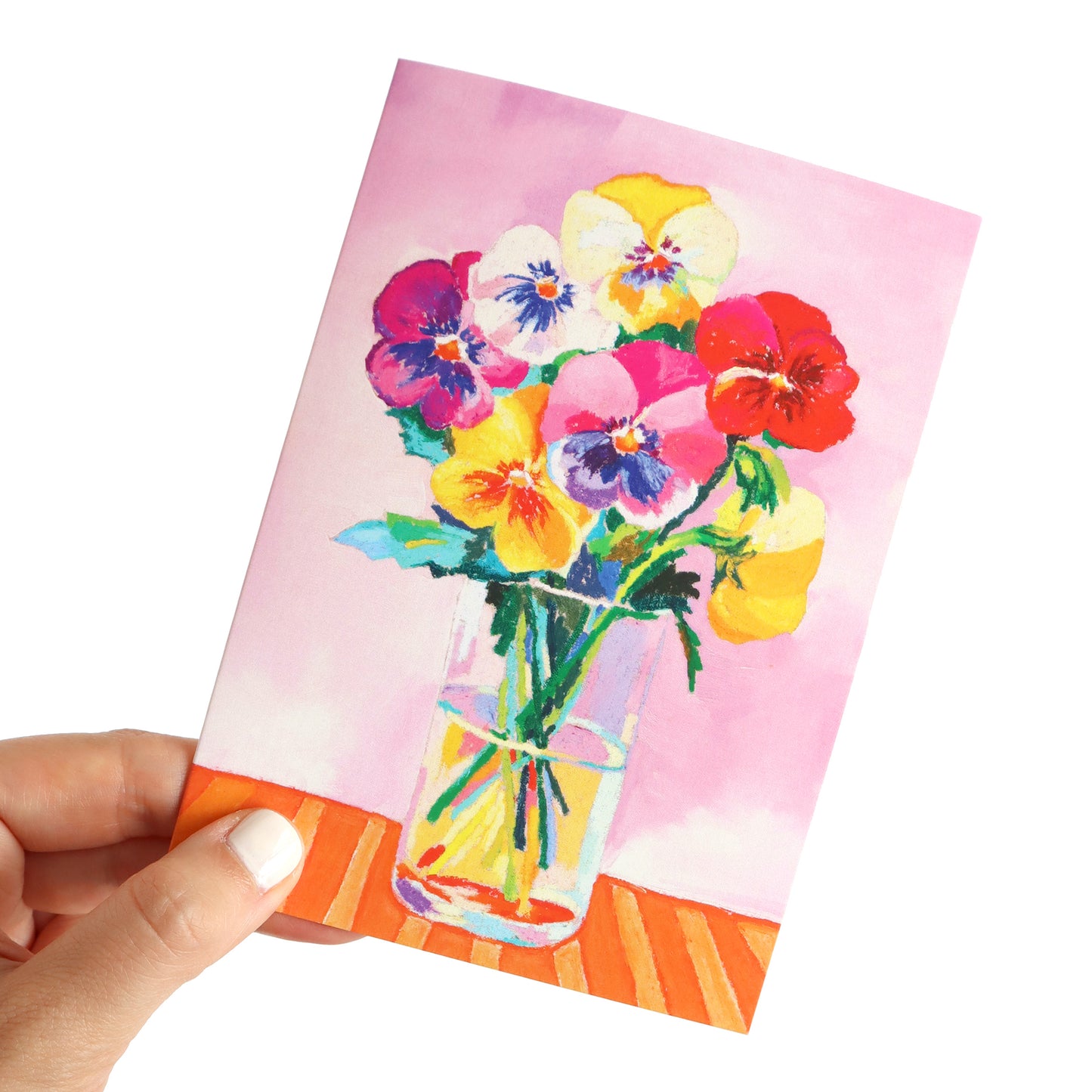 Precious Pansy Flowers Greeting Card