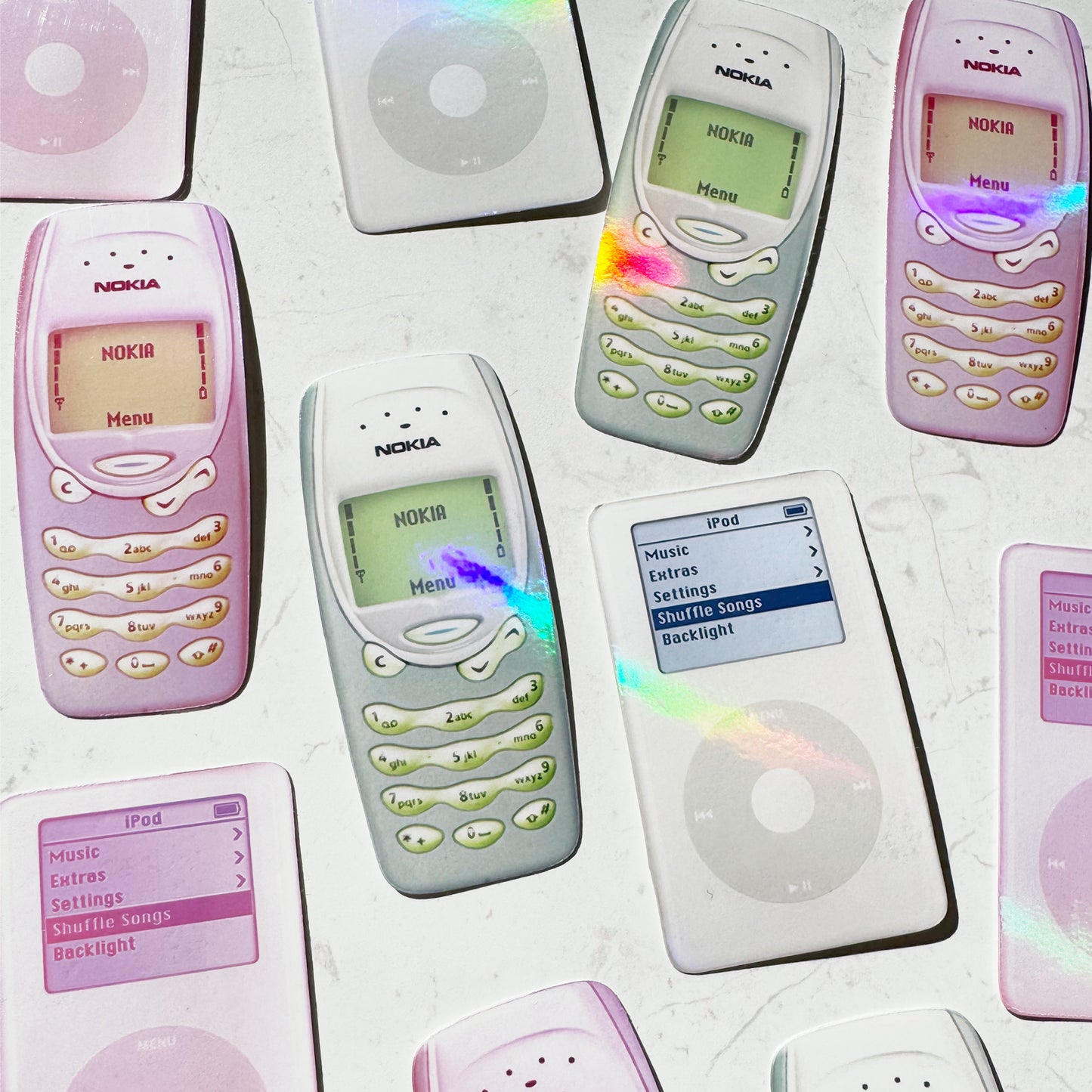 Y2K iPod Holo Sticker (2 Colours)