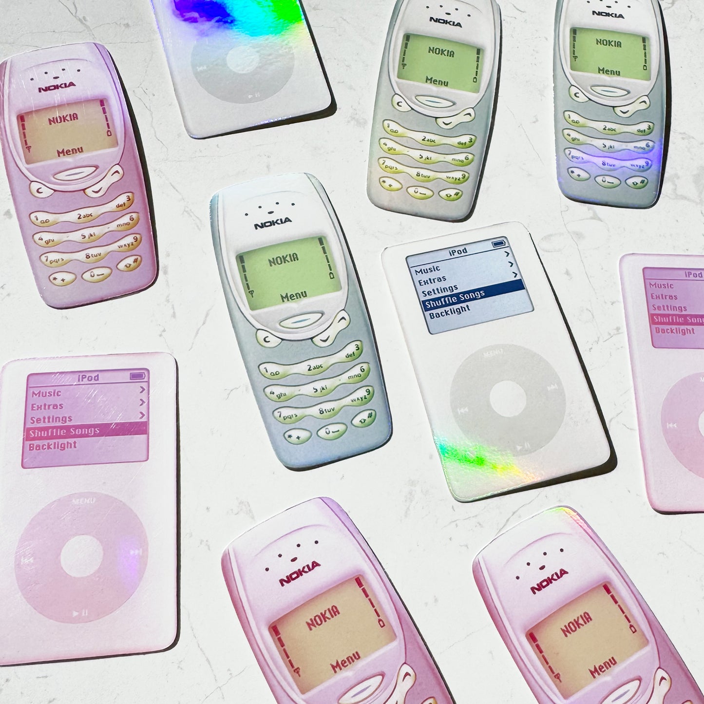 Y2K iPod Holo Sticker (2 Colours)