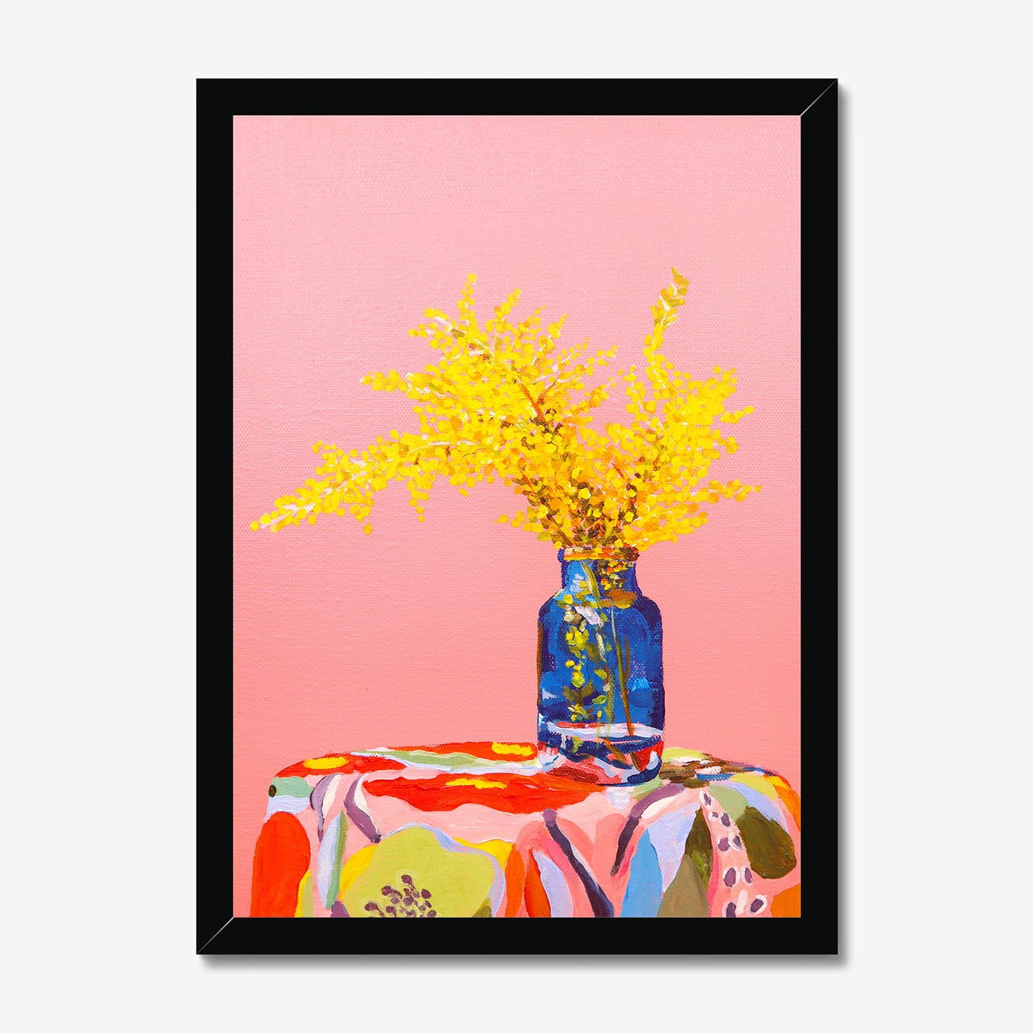 Pink Wattle Still Life Art Print