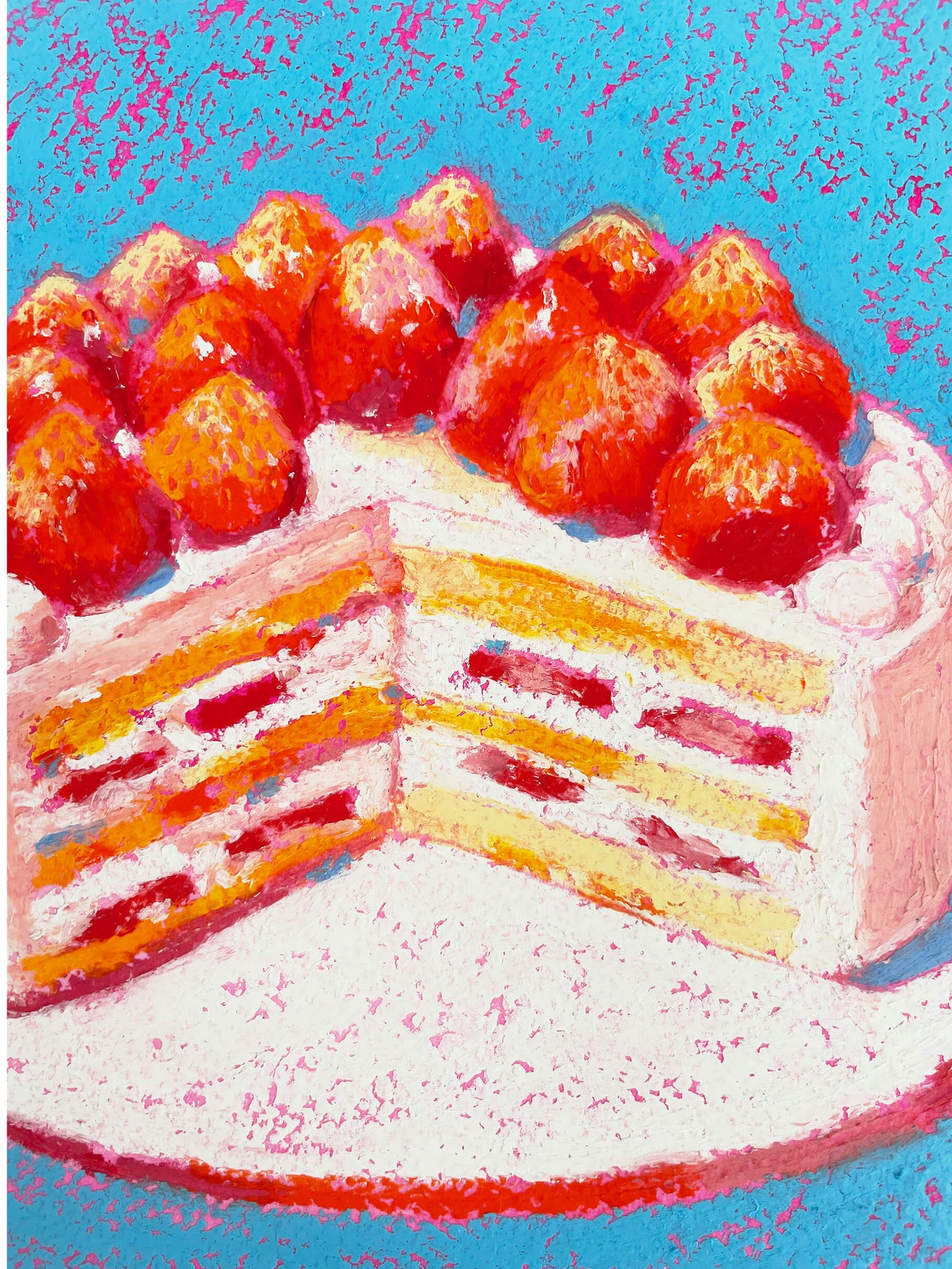 Strawberry Cake Original Artwork