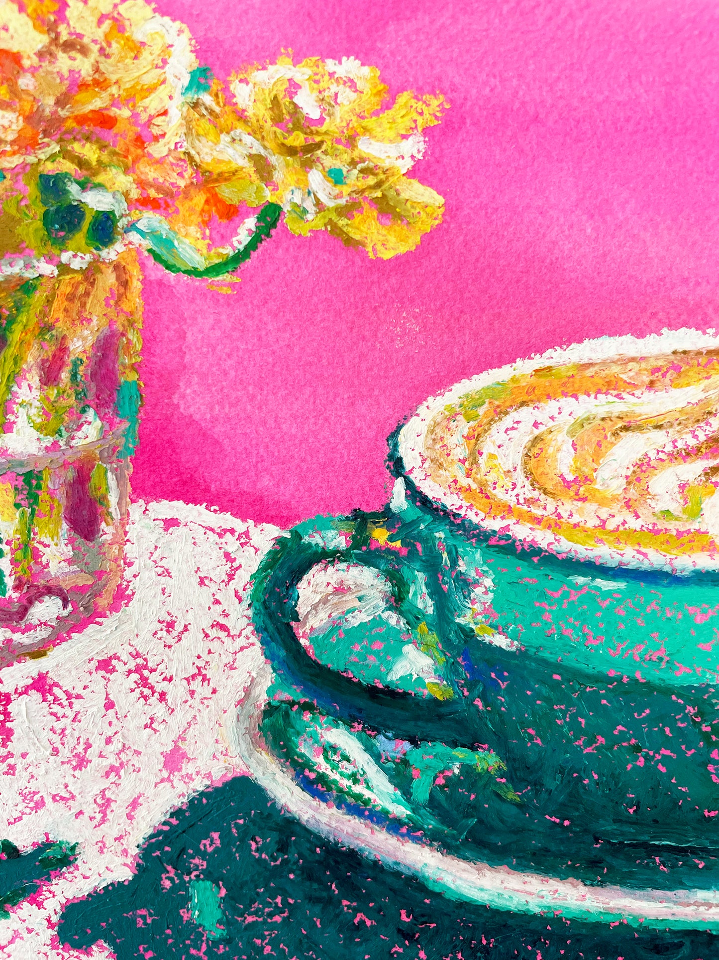Pink Café Original Artwork