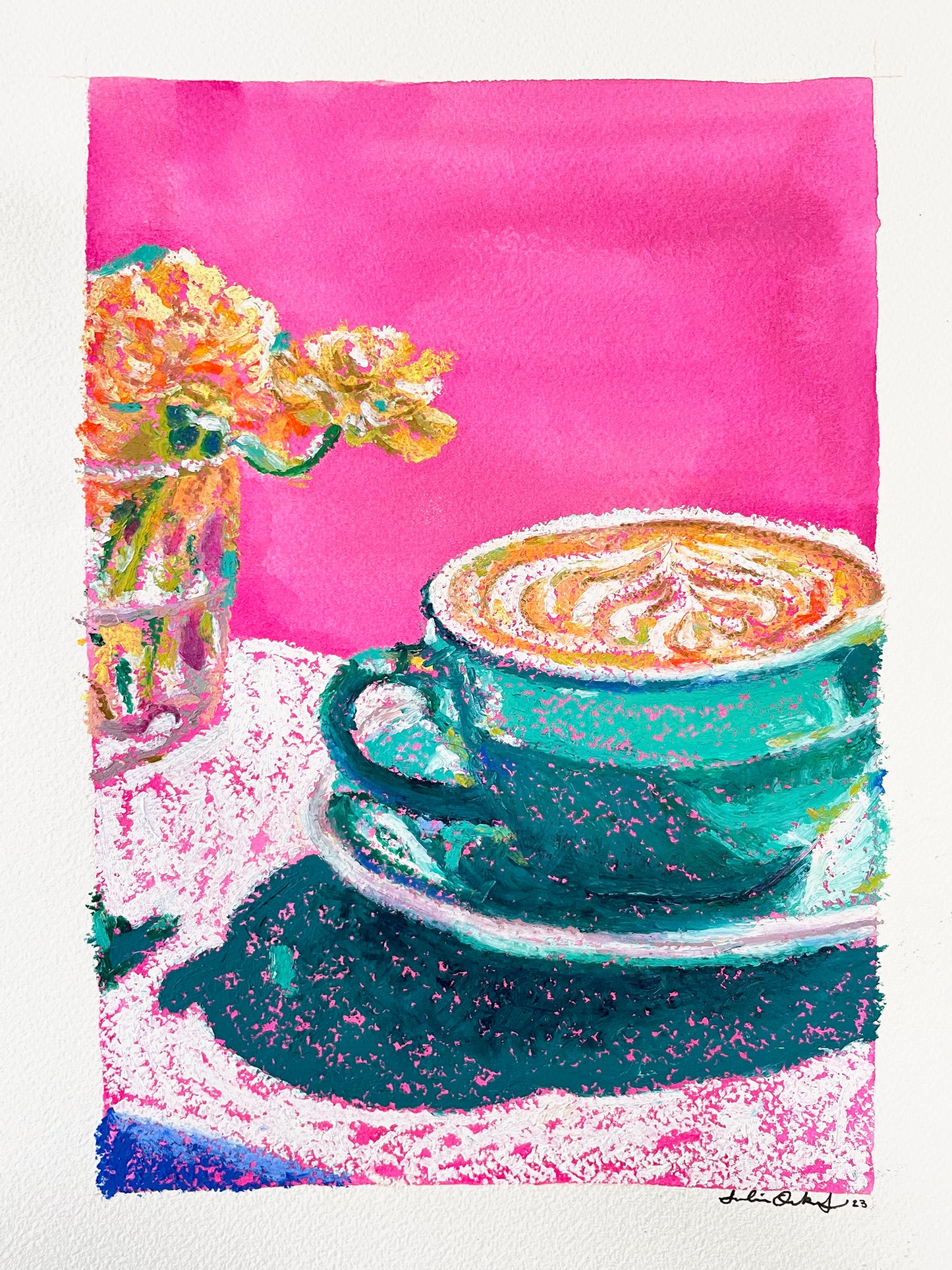 Pink Café Original Artwork