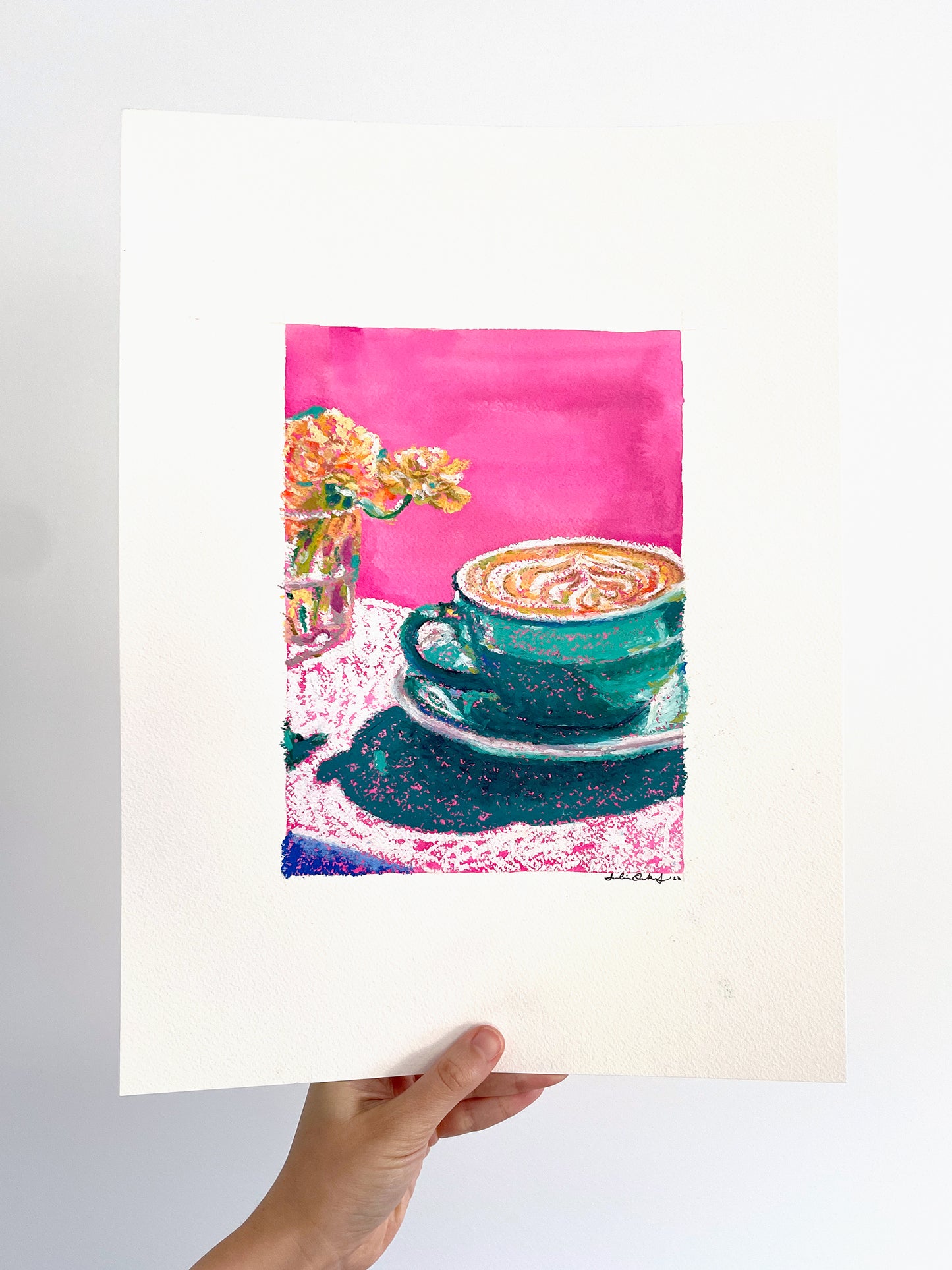 Pink Café Original Artwork