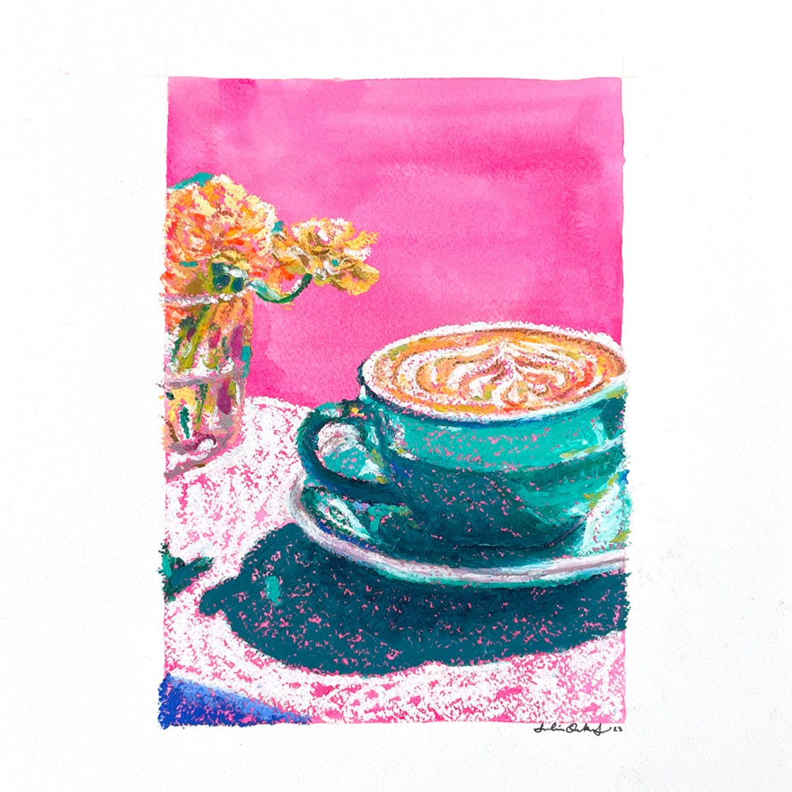 Pink Café Original Artwork