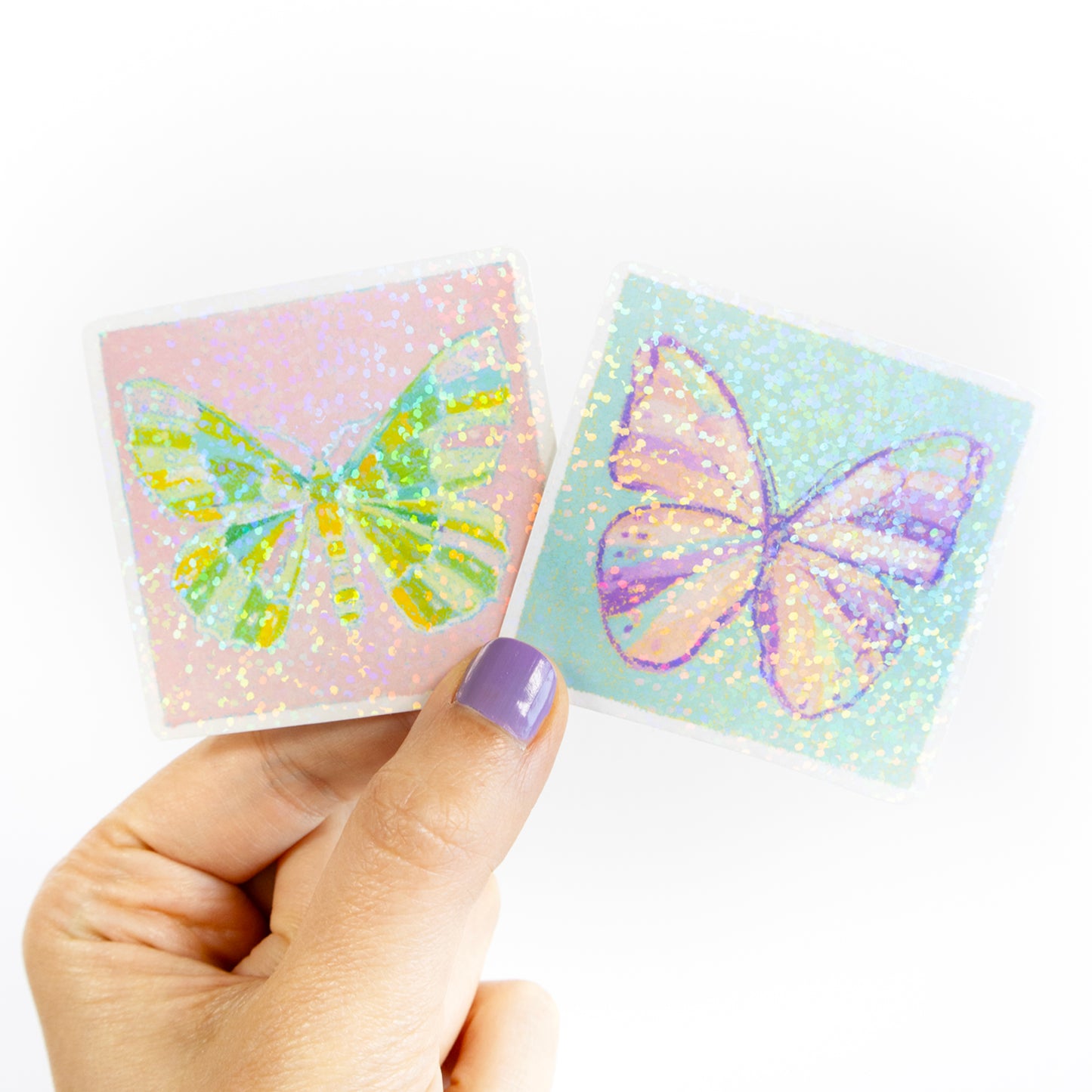 Luna Moth Glitter Vinyl Sticker