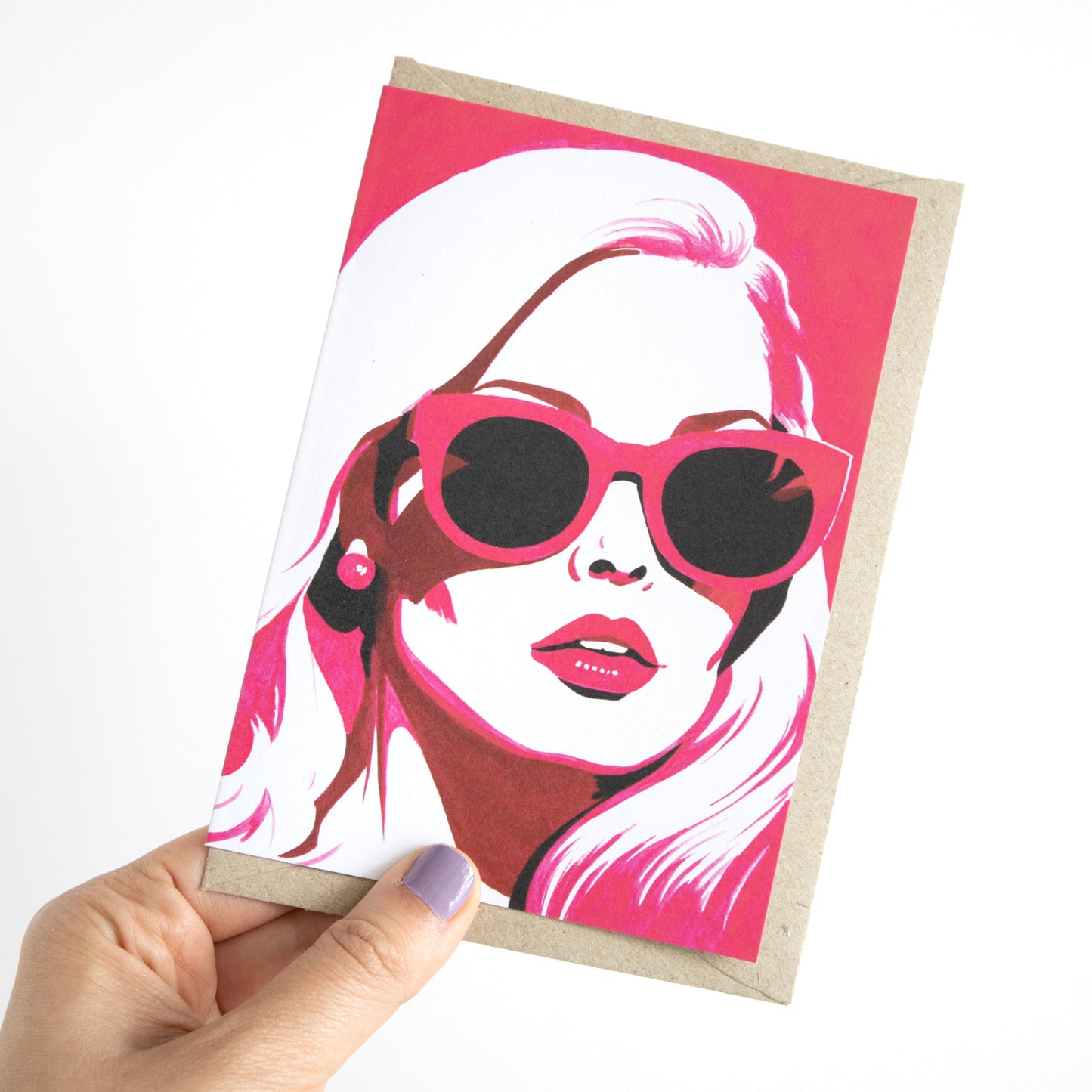 Pop Art Girly Greeting Card