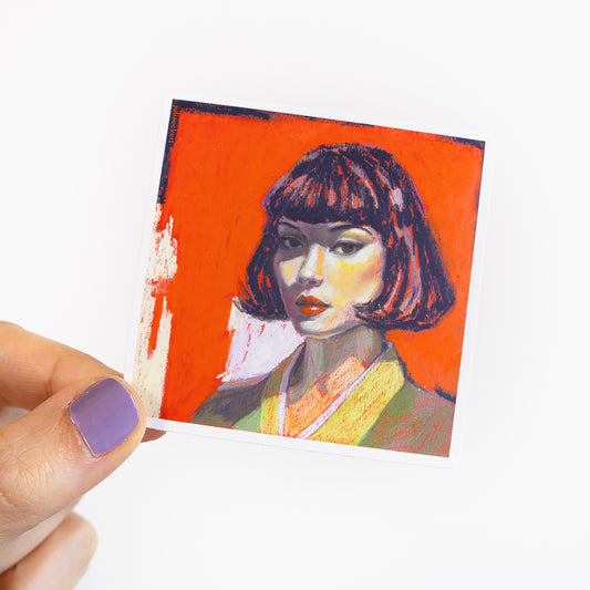 Mia Wallace Portrait Vinyl Sticker