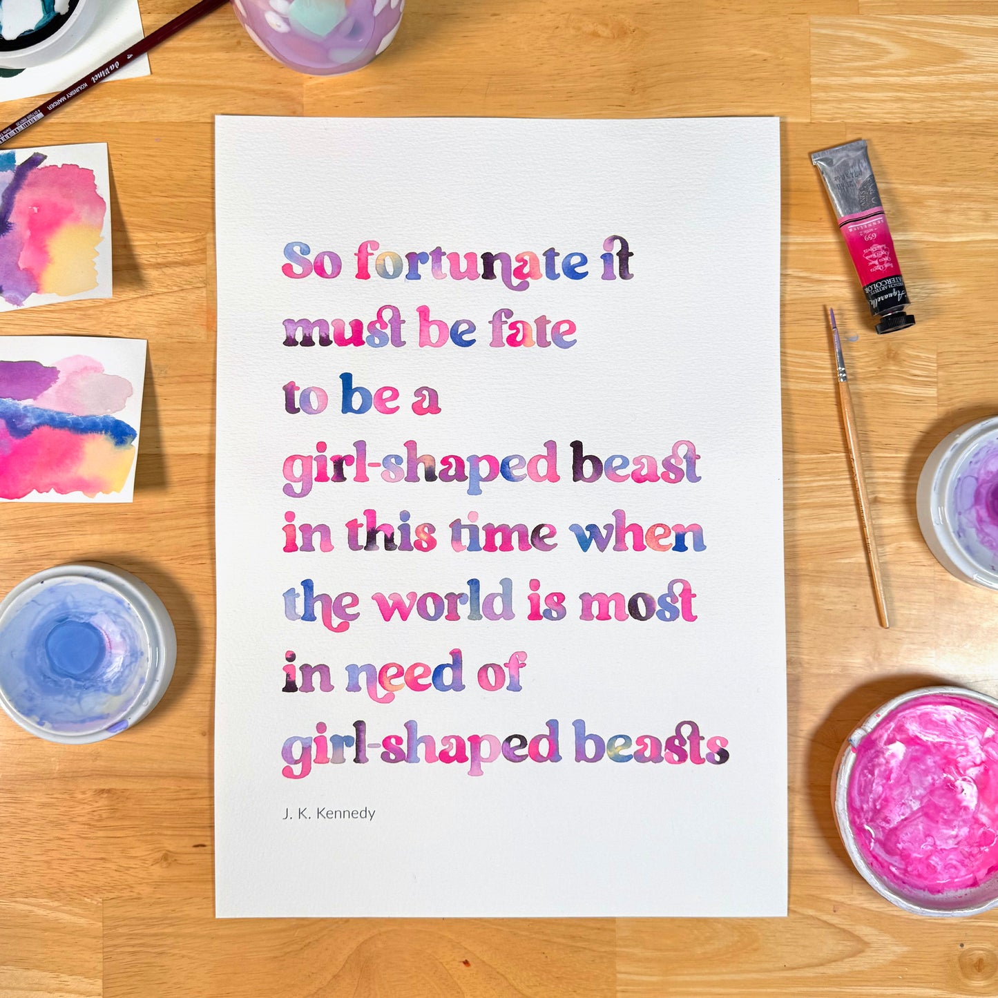 Girl-Shaped Beast - Original Paintings