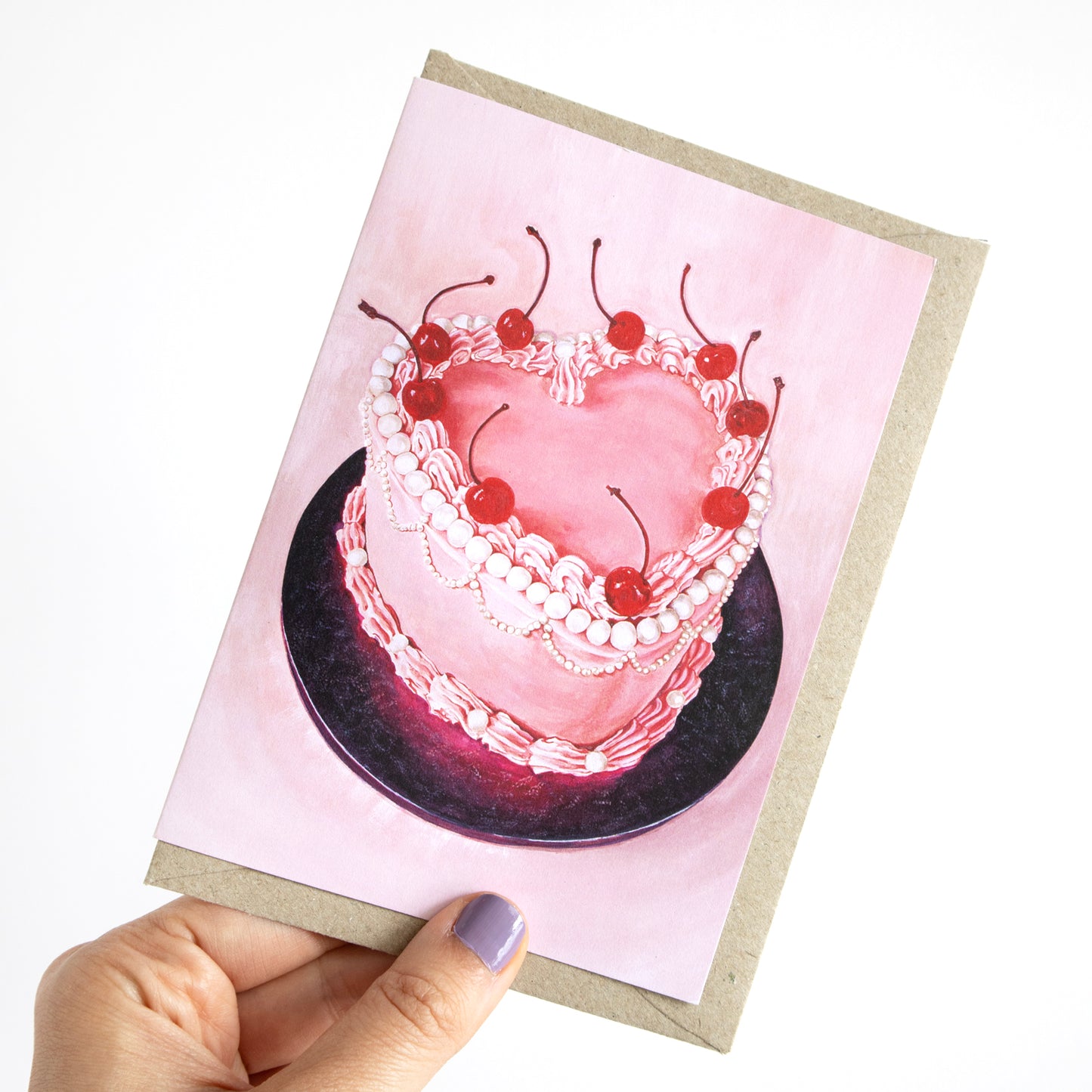 Pink Princess Cake Greeting Card