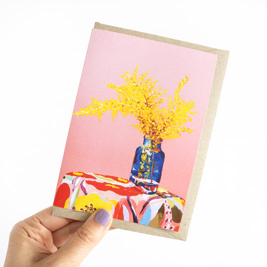 Pink Wattle Greeting Card