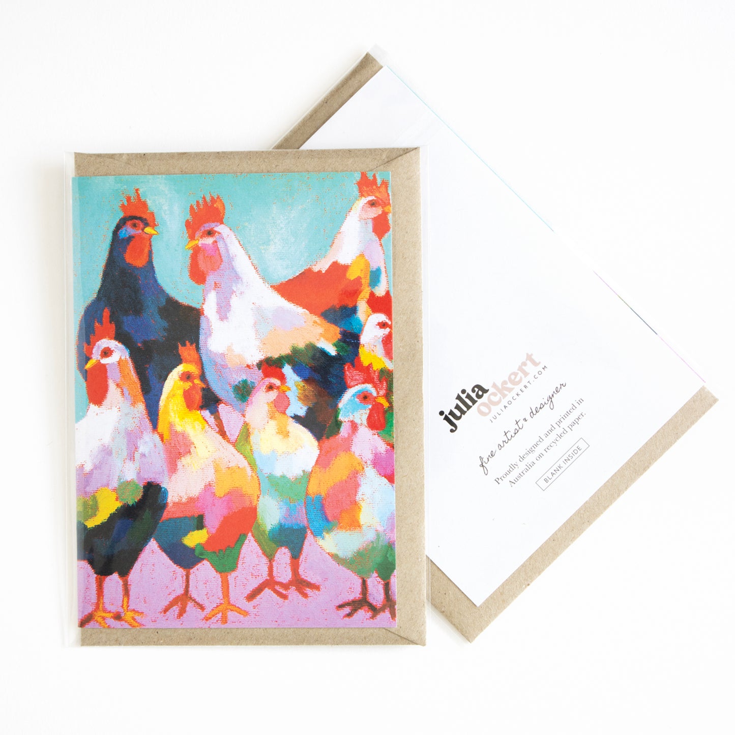 Happy Chickens Greeting Card