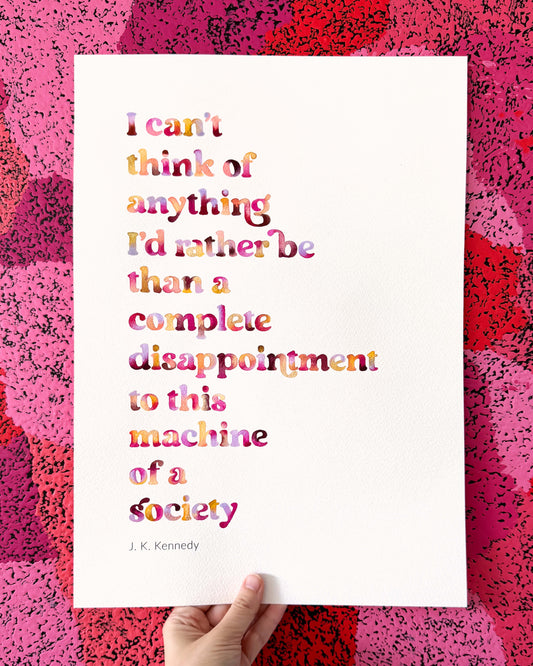 Machine of a Society - Original Quote Painting