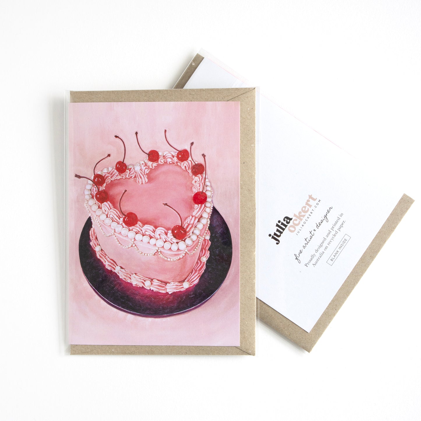 Pink Princess Cake Greeting Card