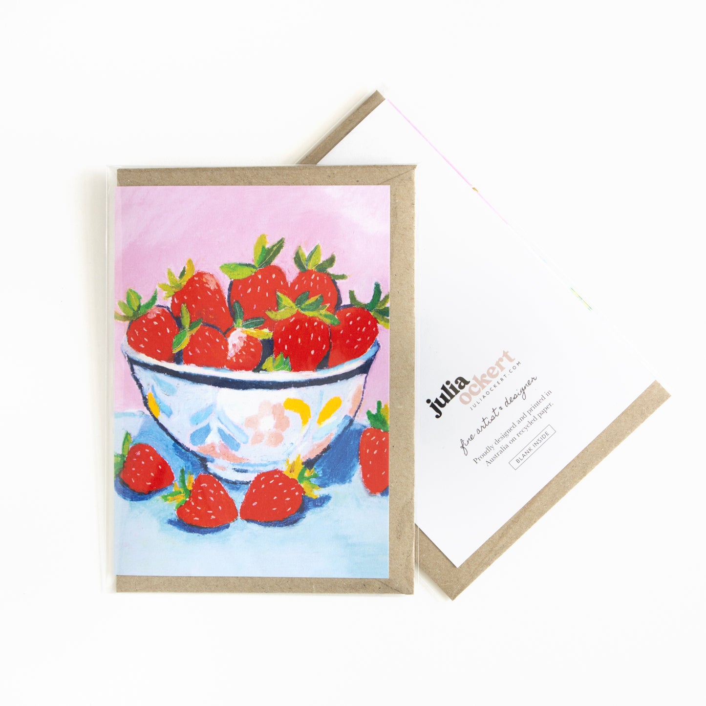 Sweet Strawberry Bowl Greeting Card