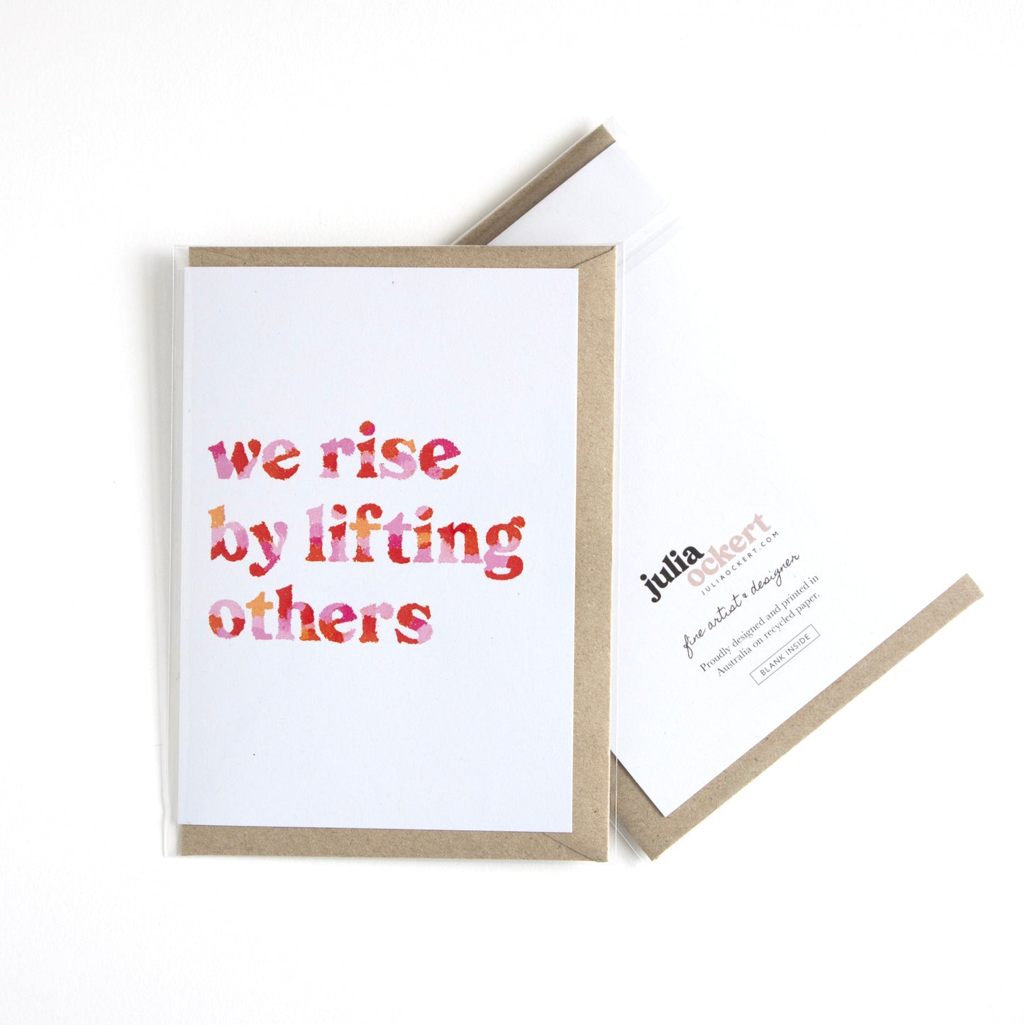 We Rise By Lifting Others Greeting Card