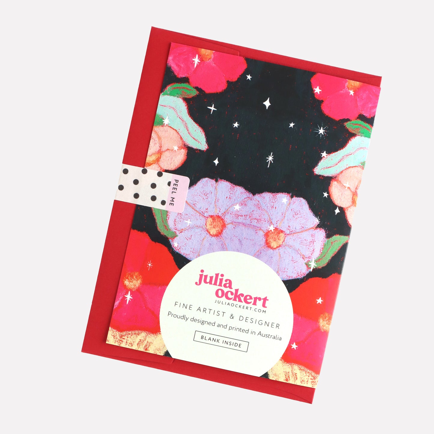 Floral Merry Christmas Greeting Card