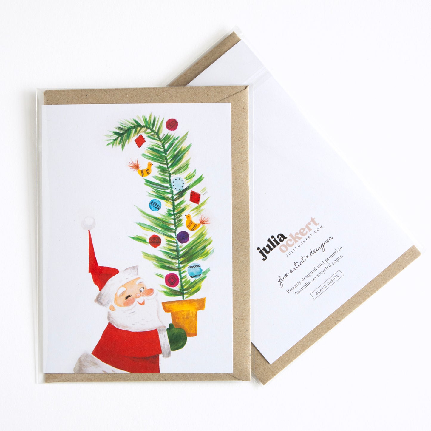 Retro Xmas Santa Greeting Card