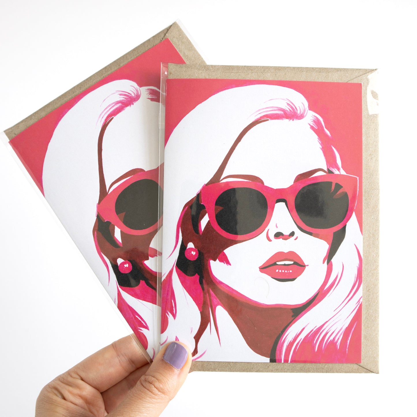 Pop Art Girly Greeting Card