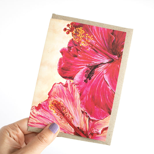 Hibiscus Flowers Greeting Card