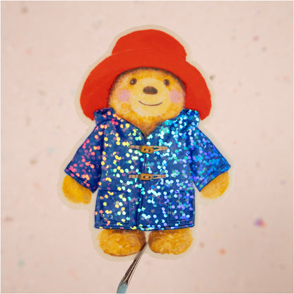 Paddington Teddy Glitter Sticker