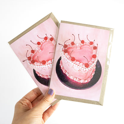 Pink Princess Cake Greeting Card