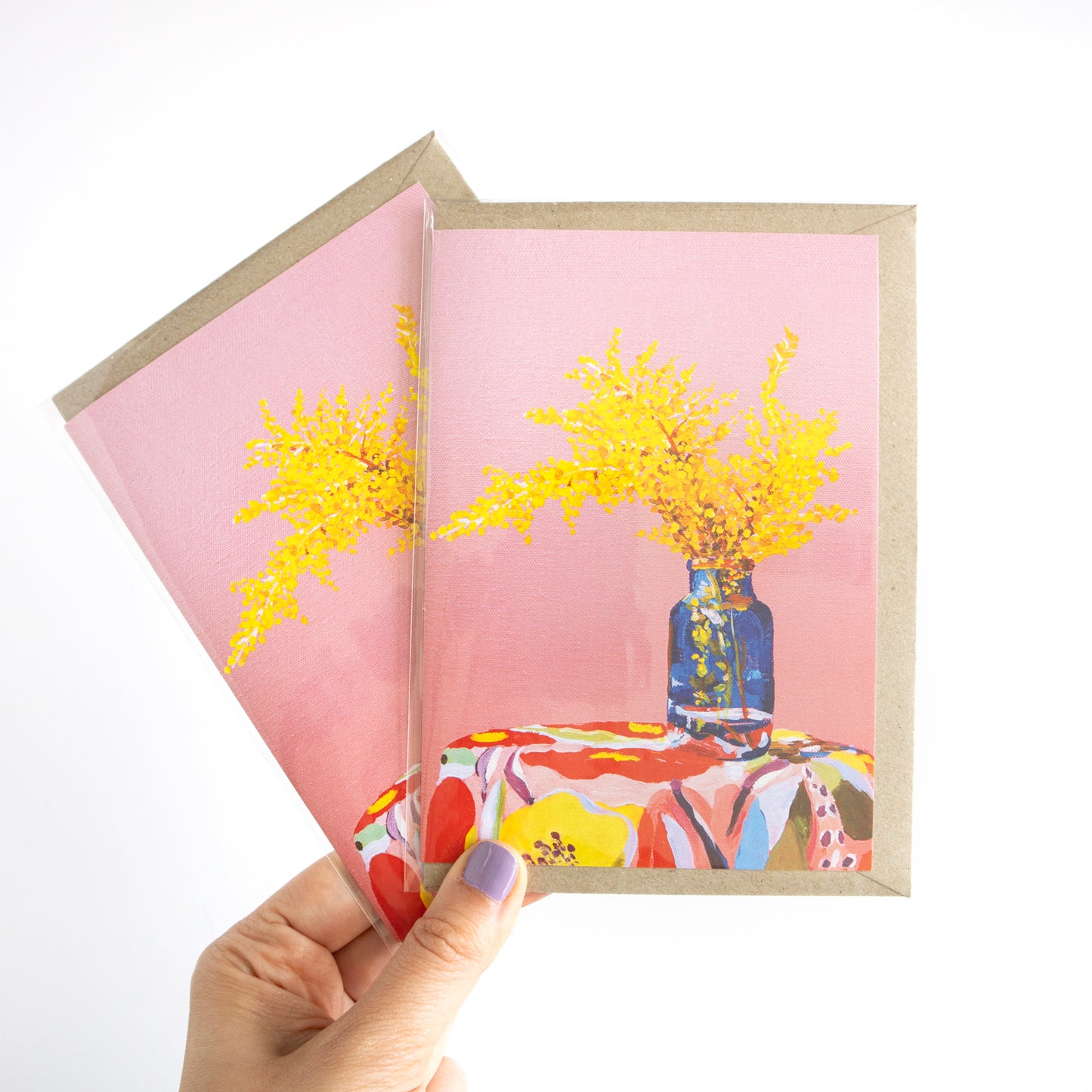 Pink Wattle Greeting Card