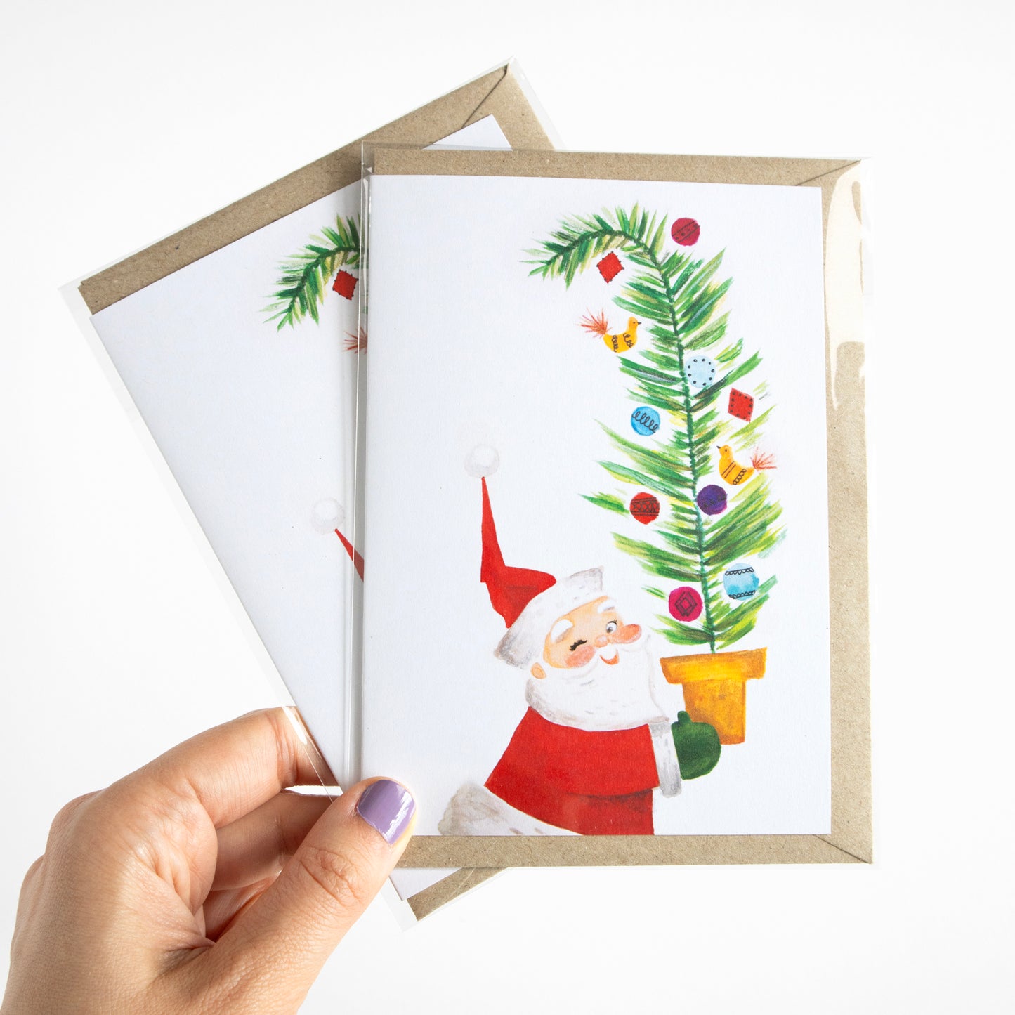 Retro Xmas Santa Greeting Card