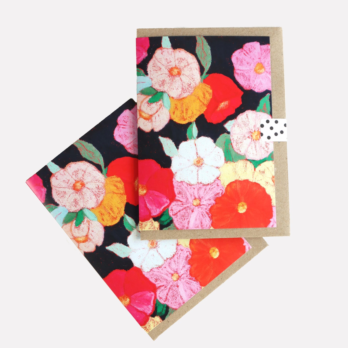 Flowers On Black (All Occasions) Greeting Card