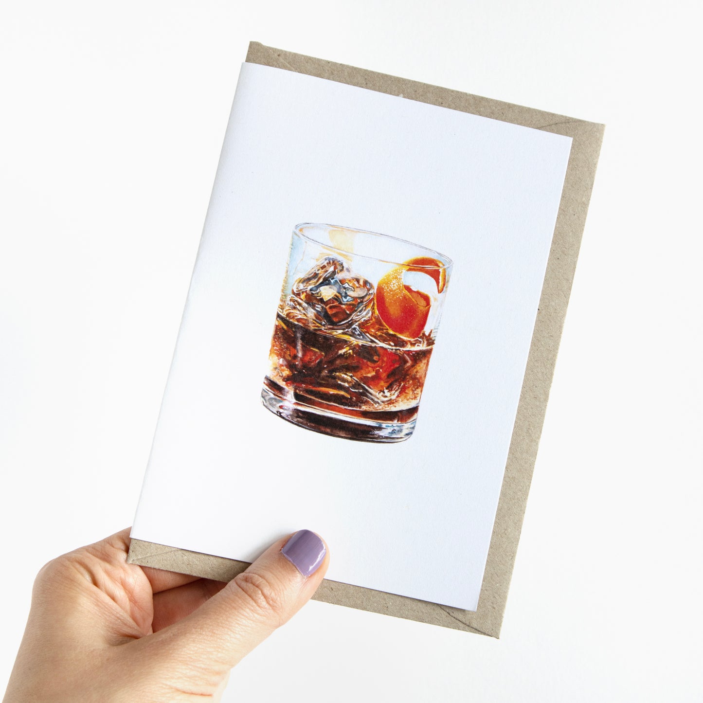 Old Fashioned Cocktail Greeting Card