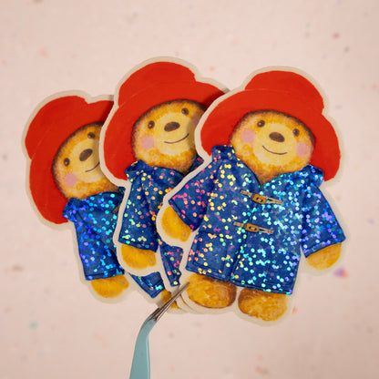 Paddington Teddy Glitter Sticker